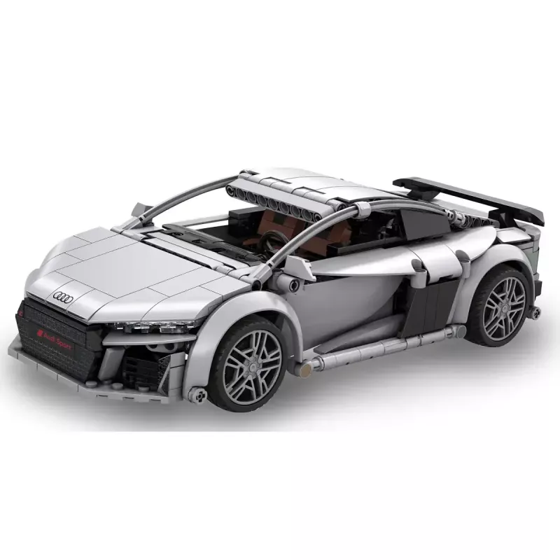 Jamara CaDA Audi R8 Coupé 1:14 cinzento, conjunto de blocos RC 2,4 GHz