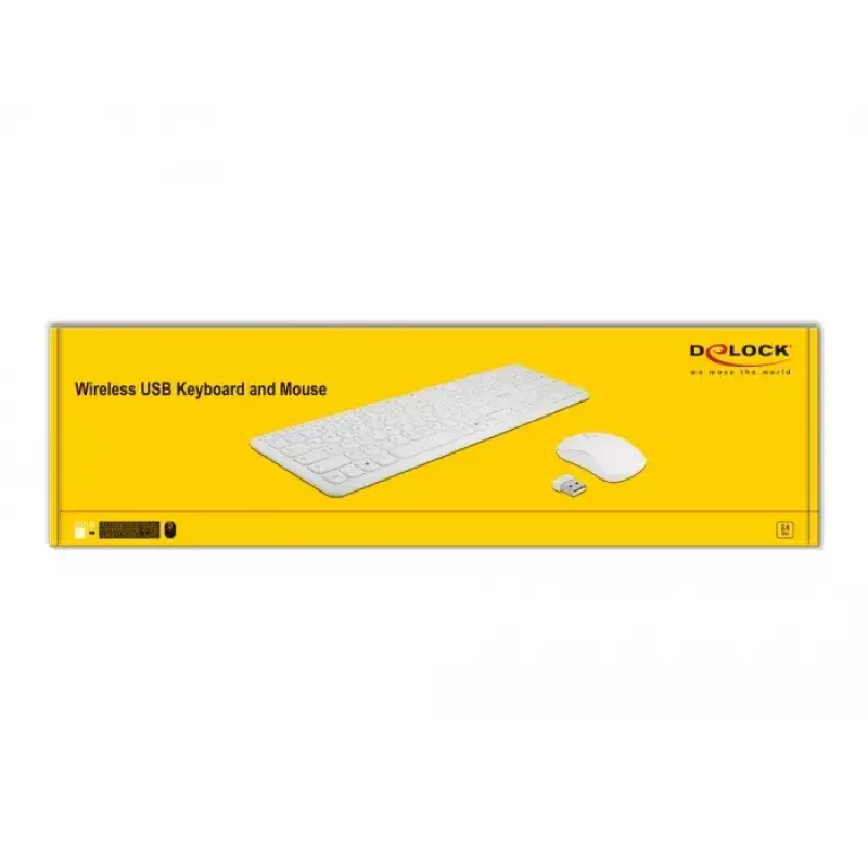 Conjunto de teclado e rato universal RF sem fios DeLOCK 12703