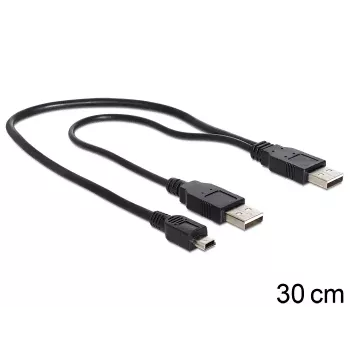 Cabo USB DeLOCK 83178 USB 2.0 0,3 m 2 x USB A preto