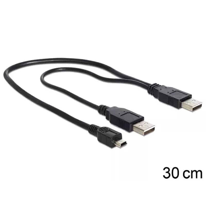 Cabo USB DeLOCK 83178 USB 2.0 0,3 m 2 x USB A preto