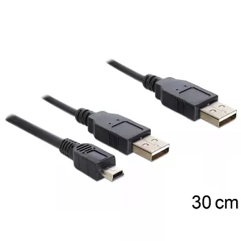Cabo USB DeLOCK 83178 USB 2.0 0,3 m 2 x USB A preto