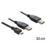 Cabo USB DeLOCK 83178 USB 2.0 0,3 m 2 x USB A preto
