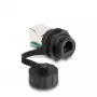 Conector de cabo DeLOCK fêmea RJ12 para fêmea RJ12 IP68 à prova de água preto