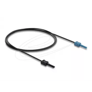 Adaptador de fibra ótica DELOCK 91023 multimodo, cabo de plástico POF 1,0 m, preto/azul