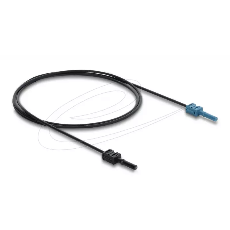 Adaptador de fibra ótica DELOCK 91023 multimodo, cabo de plástico POF 1,0 m, preto/azul