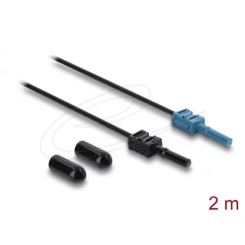 Cabo adaptador de fibra ótica DELOCK 91024 multimodo 2 m, preto/azul, 1 unid.