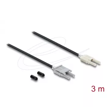 Cabo adaptador de fibra ótica DELOCK 91030, multimodo POF, 3 m, preto/cinzento