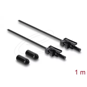 Adaptador de fibra ótica DELOCK 91036 multimodo, preto, cabo 100 cm, 1 unid.