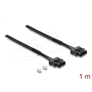 Cabo de patch servo de fibra ótica POF de plástico DELOCK ST para ST 1 m, preto