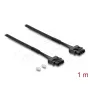 Cabo de patch servo de fibra ótica POF de plástico DELOCK ST para ST 1 m, preto