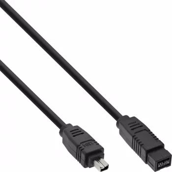 Cabo InLine FireWire 400 para 800 1394b (ficha 4/9 pinos, 1,8 m), preto