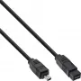 Cabo InLine FireWire 400 para 800 1394b (ficha 4/9 pinos, 1,8 m), preto