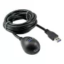 Cabo InLine USB 3.2 Gen.1 USB Type-A macho / A fêmea + alimentação, com suporte, preto, 2 m