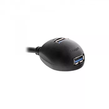 Cabo InLine USB 3.2 Gen.1 USB Type-A macho / A fêmea + alimentação, com suporte, preto, 2 m