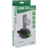 Cabo InLine USB 3.2 Gen.1 USB Type-A macho / A fêmea + alimentação, com suporte, preto, 2 m