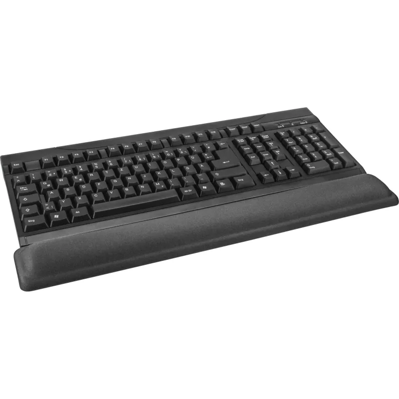 InLine 55454S Apoio de pulso em gel para teclado, preto, 464x60x23 mm