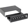 Caixa de consolidação de secretária InLine 8x Keystone RJ45, metal, preto RAL9005