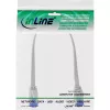 Cabo de rede plano InLine, U/FTP, Cat.6A, TPE sem halogéneos, branco, 0,3m
