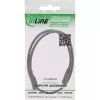 Cabo de extensão DC InLine, ficha DC macho/fêmea 5,5x2,5mm, AWG 18, preto 0,5m