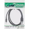 Cabo adaptador de alimentação DC USB InLine, USB A macho para ficha DC 4,0x1,70mm, preto, 1m