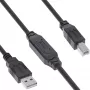 Cabo ativo InLine USB 2.0, USB-A macho para USB-B macho, 15 m, 15 m, USB A, USB B, USB 2.0, 0,48 Gbit/s, preto