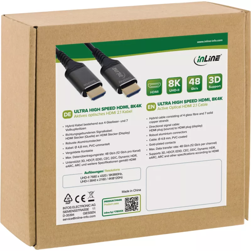 Cabo HDMI InLine 17930X 30 m HDMI Type-A (Standard) preto