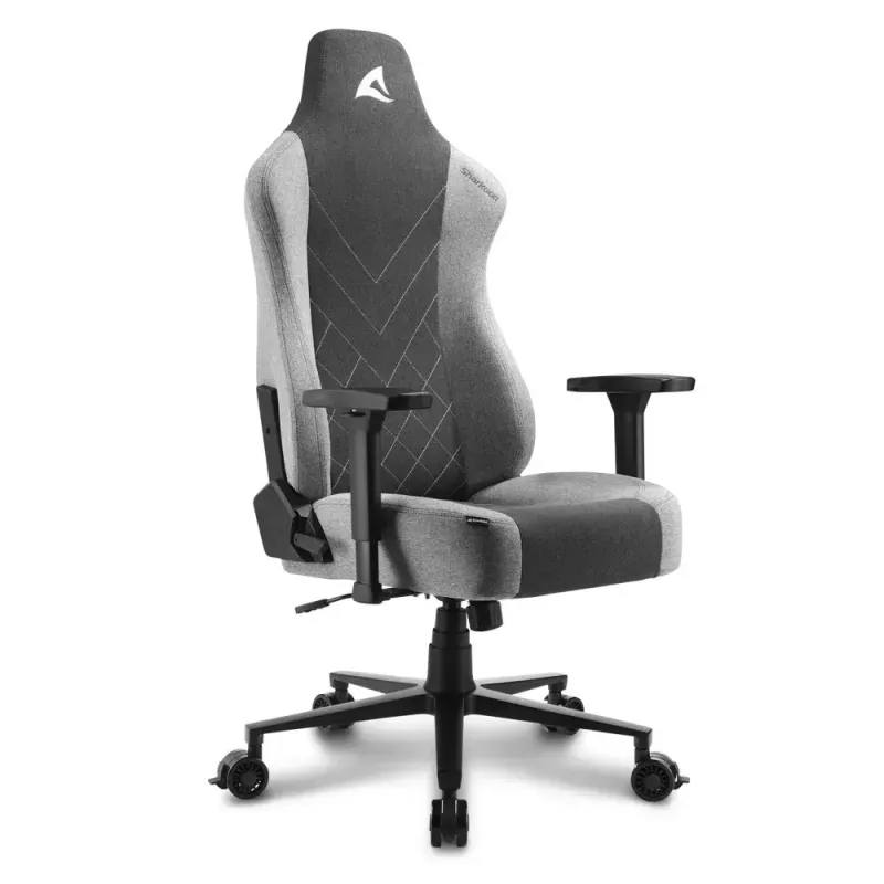 Cadeira gaming Sharkoon SKILLER SGS30 revestimento em tecido preto cinzento
