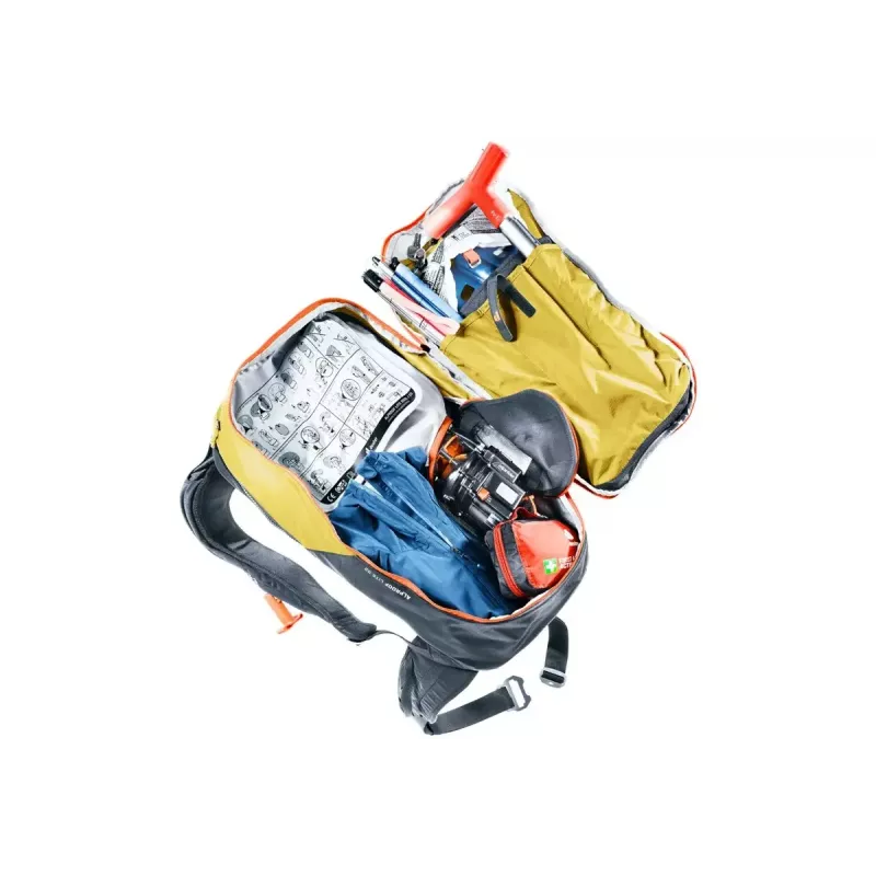 Mochila de avalanche DEUTER Alproof Lite 22 – 22 L, curcuma/preto, leve, fiável