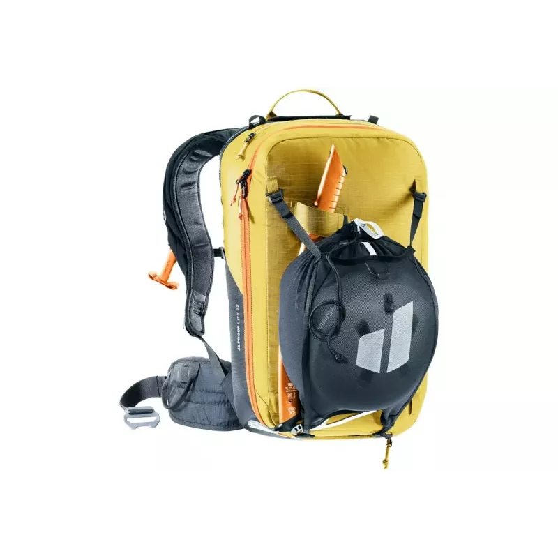 Mochila de avalanche DEUTER Alproof Lite 22 – 22 L, curcuma/preto, leve, fiável