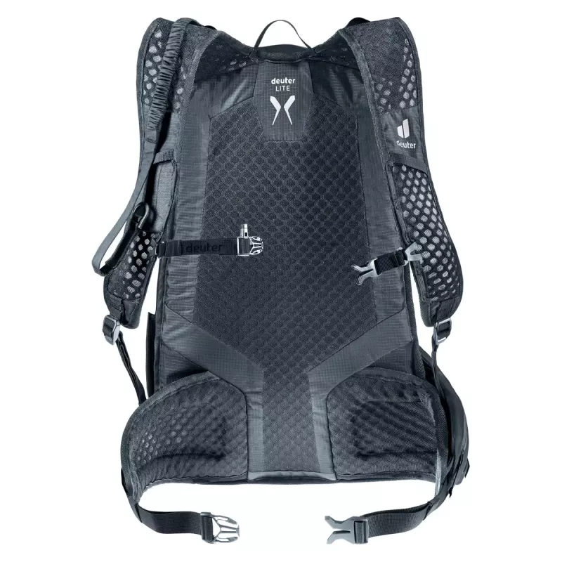 Mochila desportiva DEUTER Updays 26 — 26 L, preta, poliamida, 51×31×23 cm, sem PFAS
