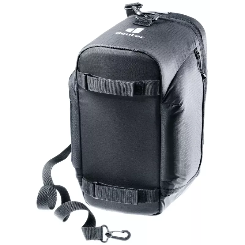 Bolsa de bagageiro de bicicleta DEUTER Rack Bag 10 — montagem traseira, 10 L, tecido, 180×310×220 mm, preta