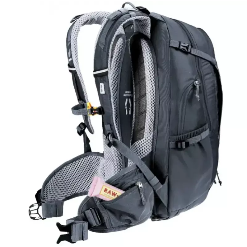 Mochila DEUTER Trans Alpine 24 — mochila de bicicleta, 24 L, preta