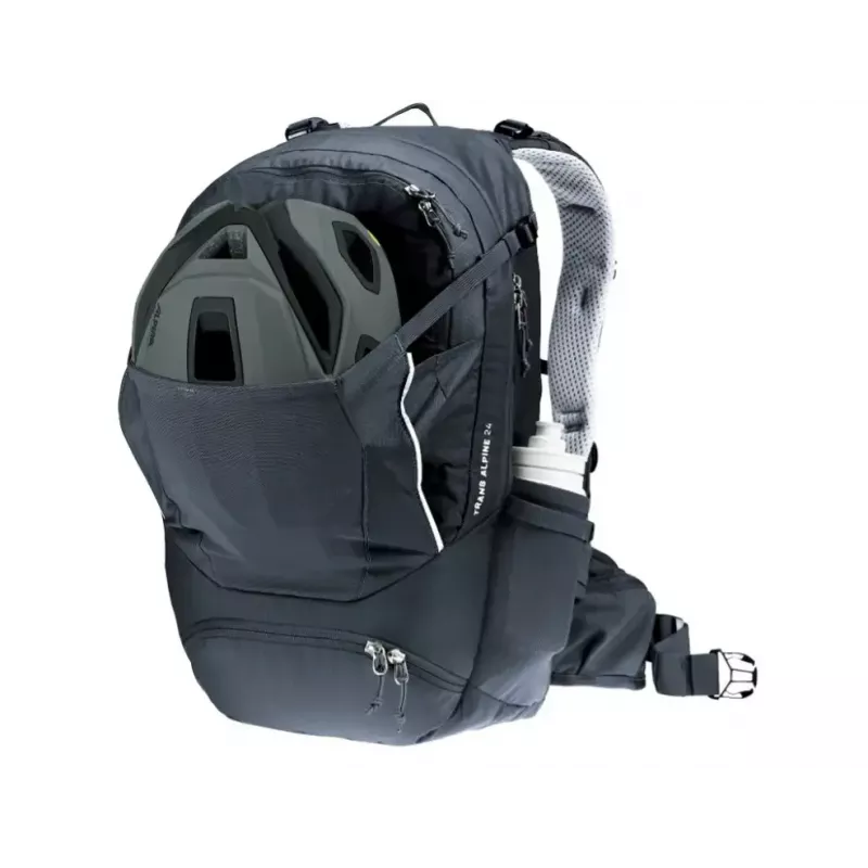 Mochila DEUTER Trans Alpine 24 — mochila de bicicleta, 24 L, preta