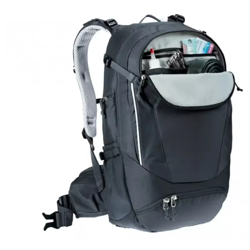 Mochila DEUTER Trans Alpine 24 — mochila de bicicleta, 24 L, preta