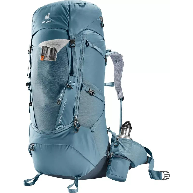 Mochila DEUTER Aircontact Core 60+10, estrutura interna, 60 L (+10 L), 2,31 kg, azul