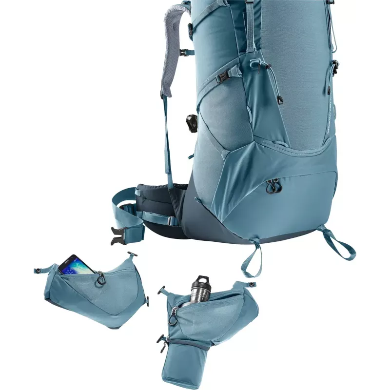 Mochila DEUTER Aircontact Core 60+10, estrutura interna, 60 L (+10 L), 2,31 kg, azul