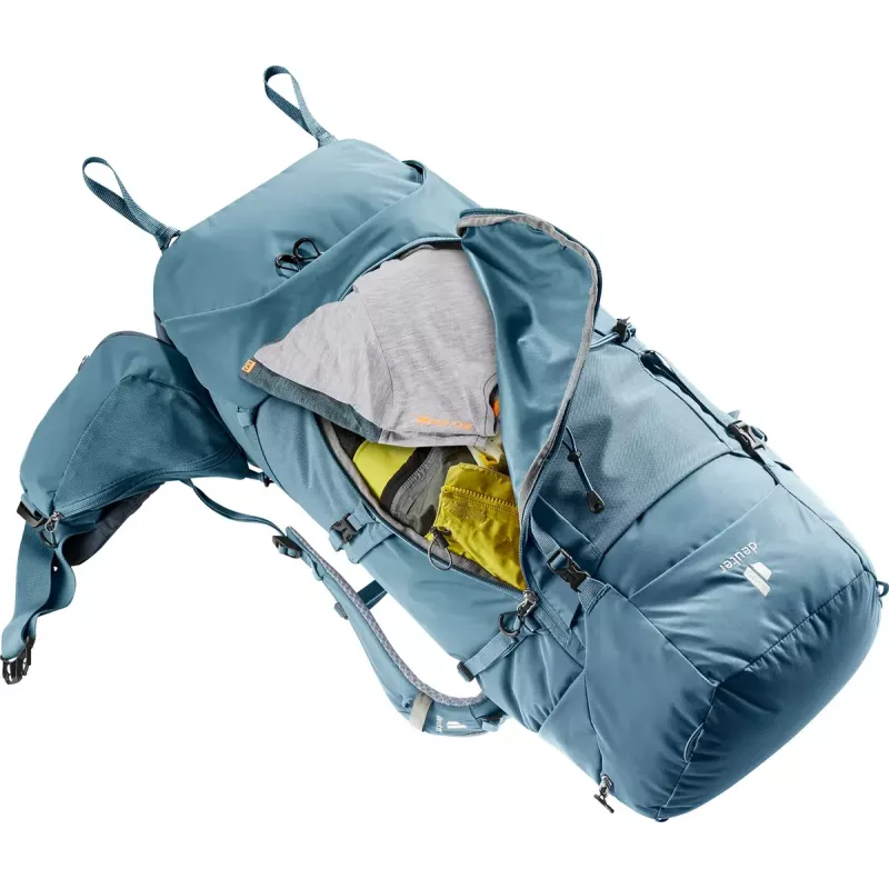 Mochila DEUTER Aircontact Core 60+10, estrutura interna, 60 L (+10 L), 2,31 kg, azul
