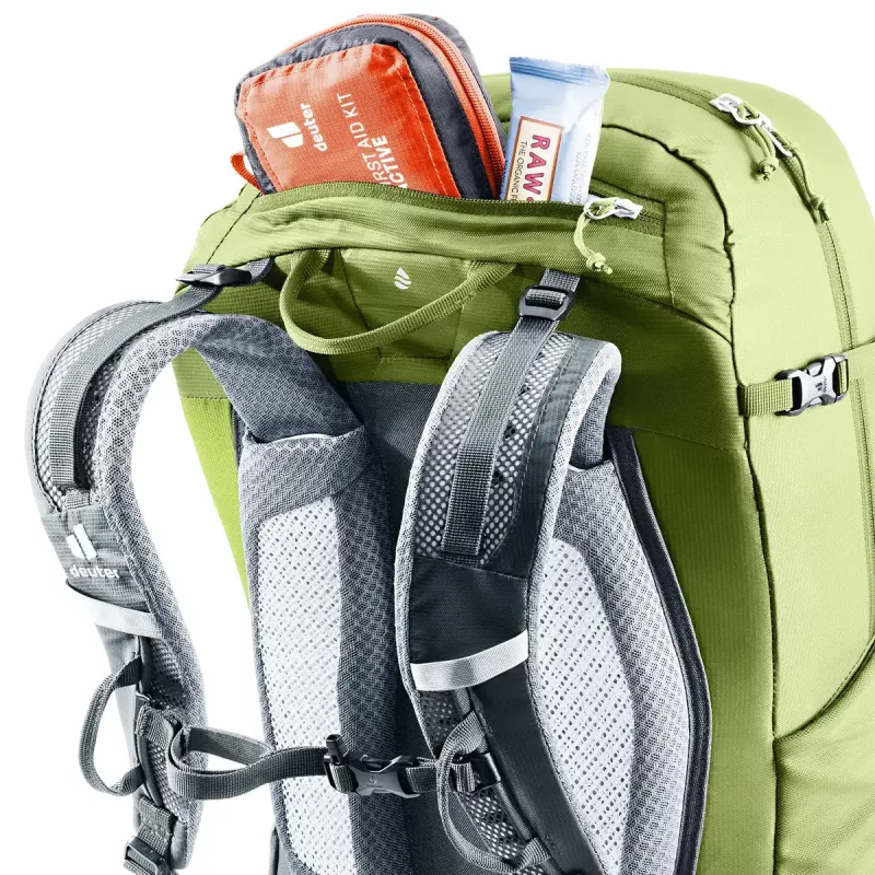 Mochila de caminhada DEUTER Trail Pro 33 — 33 l, poliamida, capa de chuva, ventilação, cinto de cintura