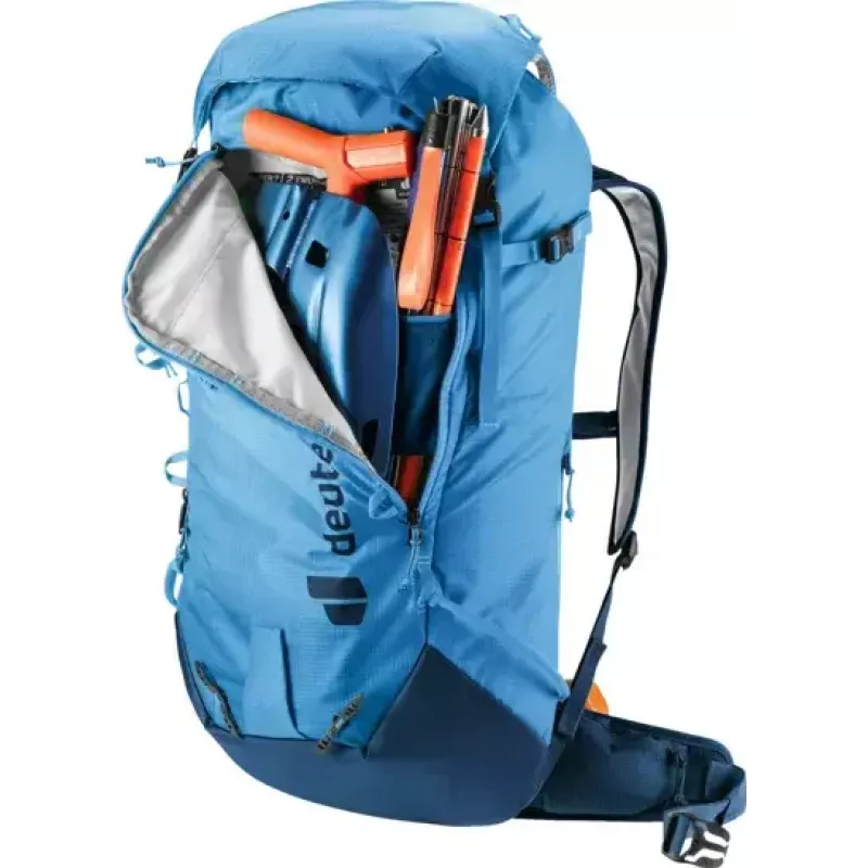 Mochila DEUTER Freescape Lite 26 L — mochila de esqui de montanha sem estrutura, 26 L, 1,18 kg, top loader, azul