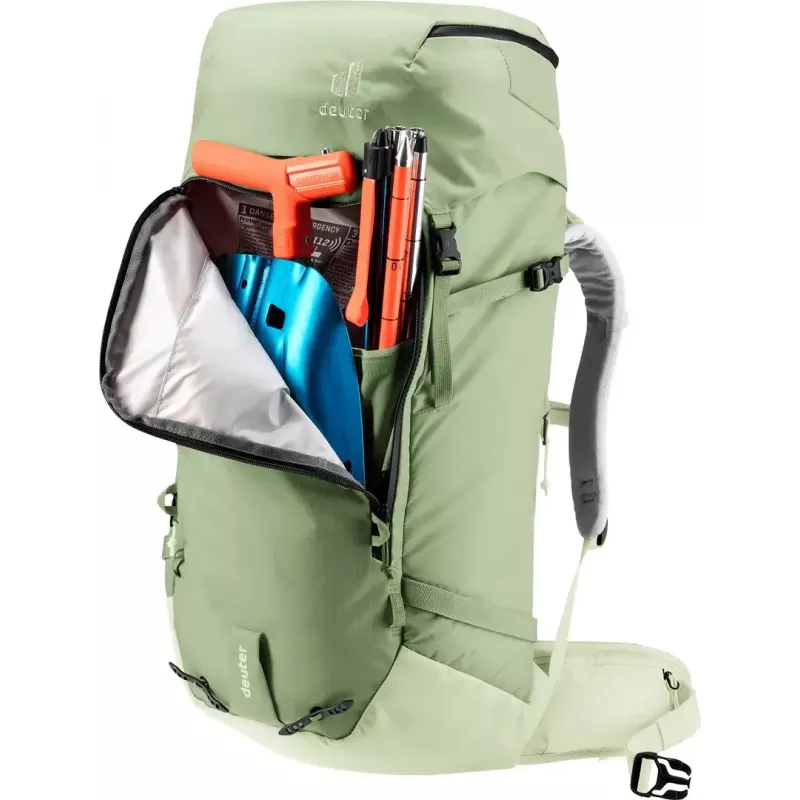 Mochila DEUTER Freescape Pro 38+ SL — 38+ L, formato mulher, cor grove-mineral, poliamida ripstop
