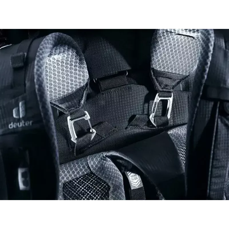 Mochila DEUTER Aircontact Pro 75+10 — capacidade 75+10 l, preta, durável e repelente à água