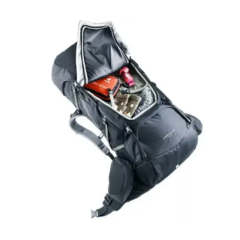 Mochila DEUTER Aircontact Pro 75+10 — capacidade 75+10 l, preta, durável e repelente à água