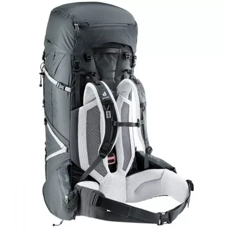 Mochila DEUTER Aircontact Pro 75+10 SL mulher — 75+10 L, formato SL, grafite, 2,88 kg, nylon