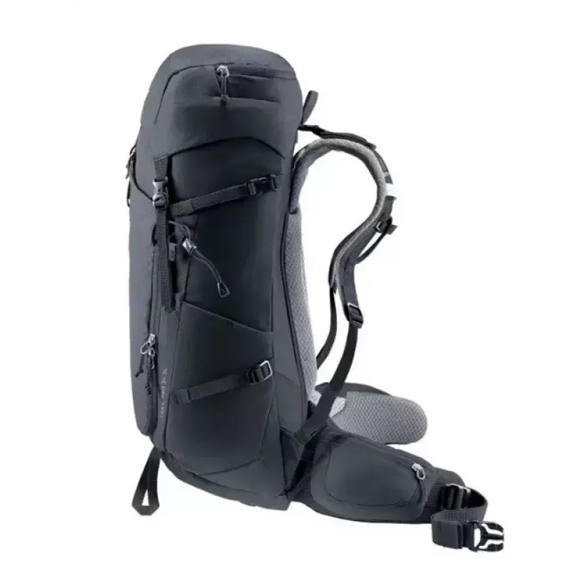 Mochila DEUTER Trail PRO 34 SL — mochila de trekking mulher 34 L, leve, robusta, preta