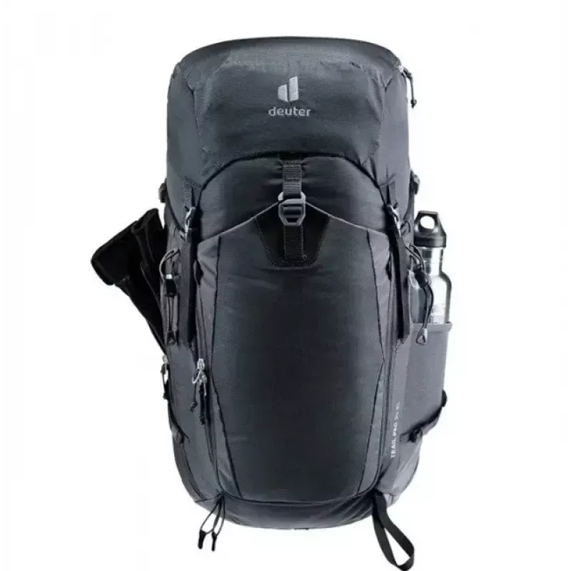 Mochila DEUTER Trail PRO 34 SL — mochila de trekking mulher 34 L, leve, robusta, preta