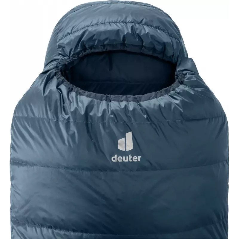 Saco-cama tipo múmia DEUTER Astro 300 EL +2 °C/36 °F — altura máxima do utilizador 200 cm, largura 790 mm, profundidade 520 mm, Ripstop azul