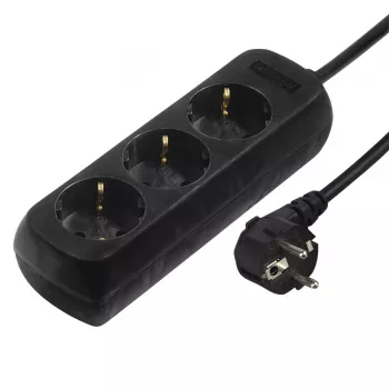Hama 00108841 Proteção contra sobretensão preto 3 tomadas AC 230 V 3 m