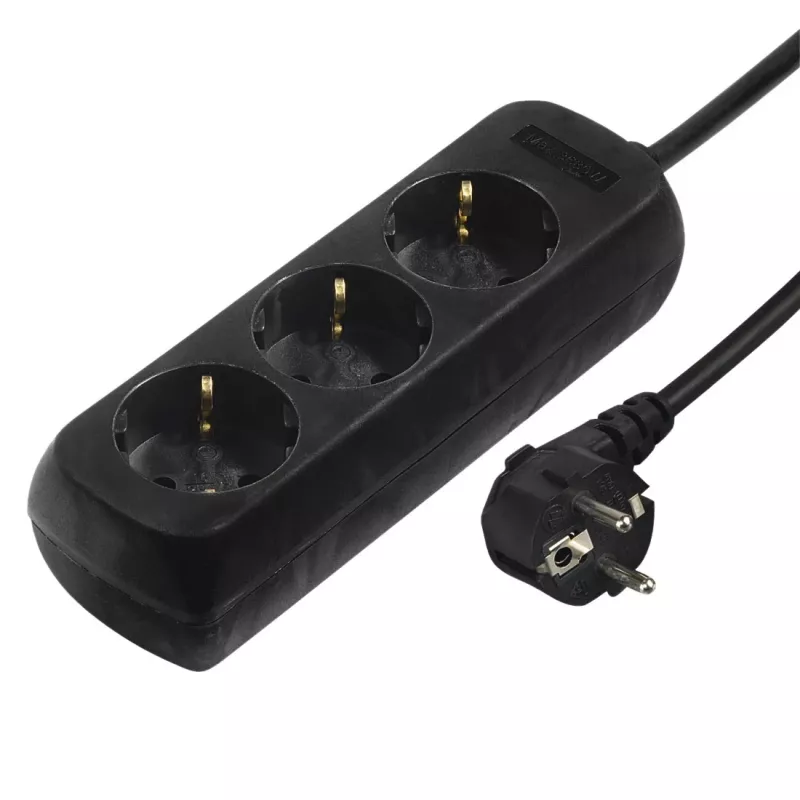 Hama 00108841 Proteção contra sobretensão preto 3 tomadas AC 230 V 3 m