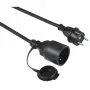 Hama extensão elétrica para exterior 5 m 1 tomada AC preto