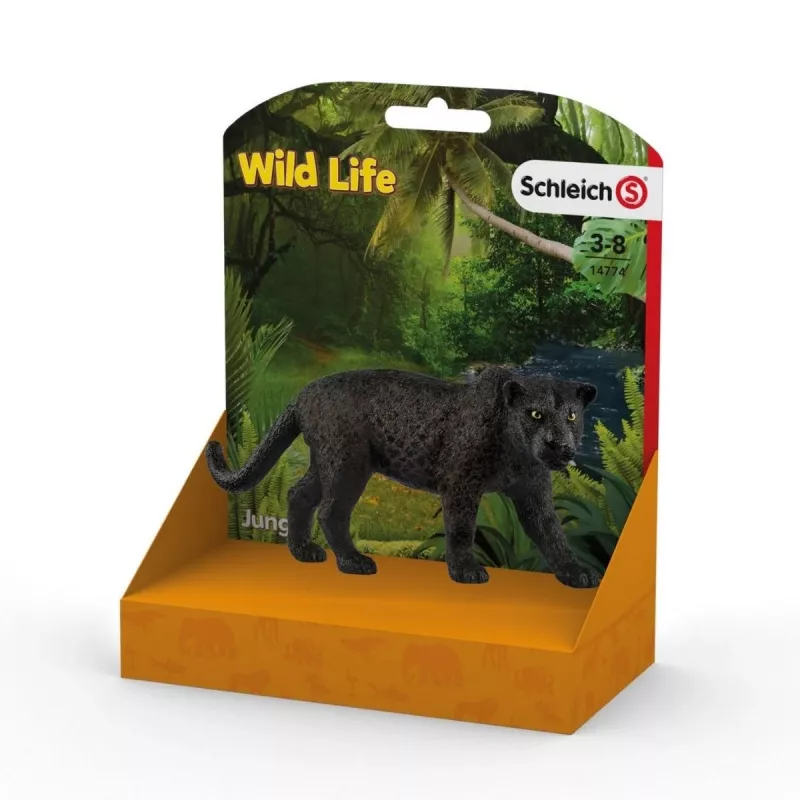 schleich WILD LIFE Pantera Negra, 3 ano(s), Selva, Animais Selvagens / Brinquedo de Aventura, Multicolor, Plástico